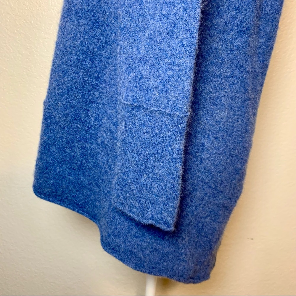 Belle France Cashmere Open Front Cardigan Sweater Blue Size Medium - Picture 9 of 13